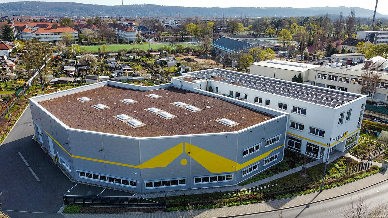 Luftaufnahme Solaranlage Topas GmbH
